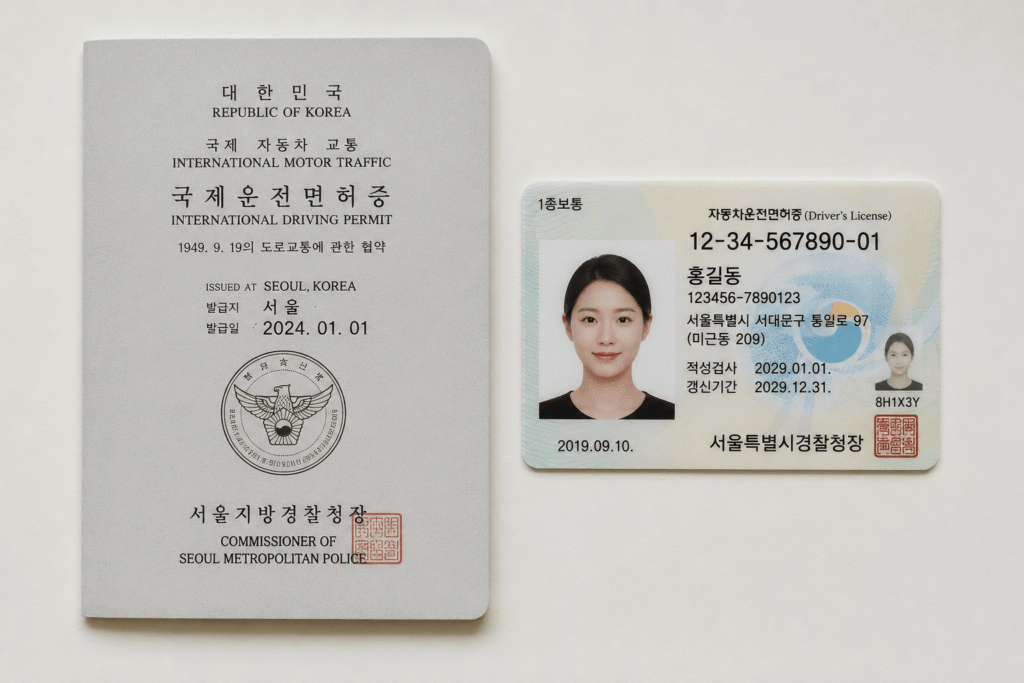 국제운전면허증과 국내 운전면허증